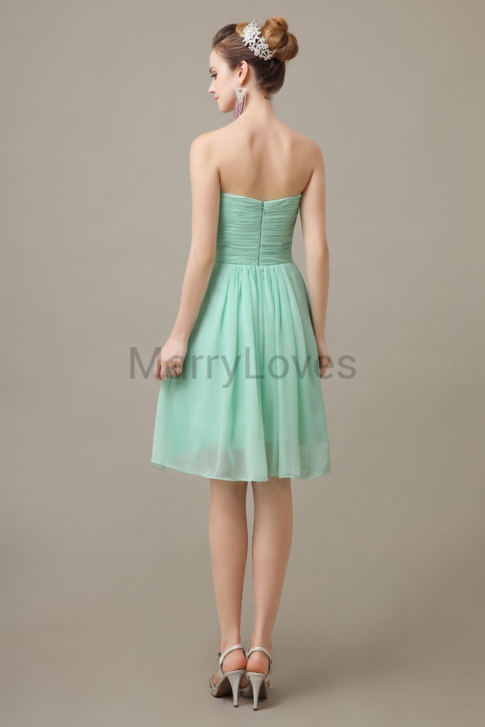 Sweetheart Chiffon Pleats Bridesmaid Dresses