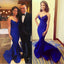 Beautiful Royal Blue Sexy Mermaid Long Prom Dresses, BG51020