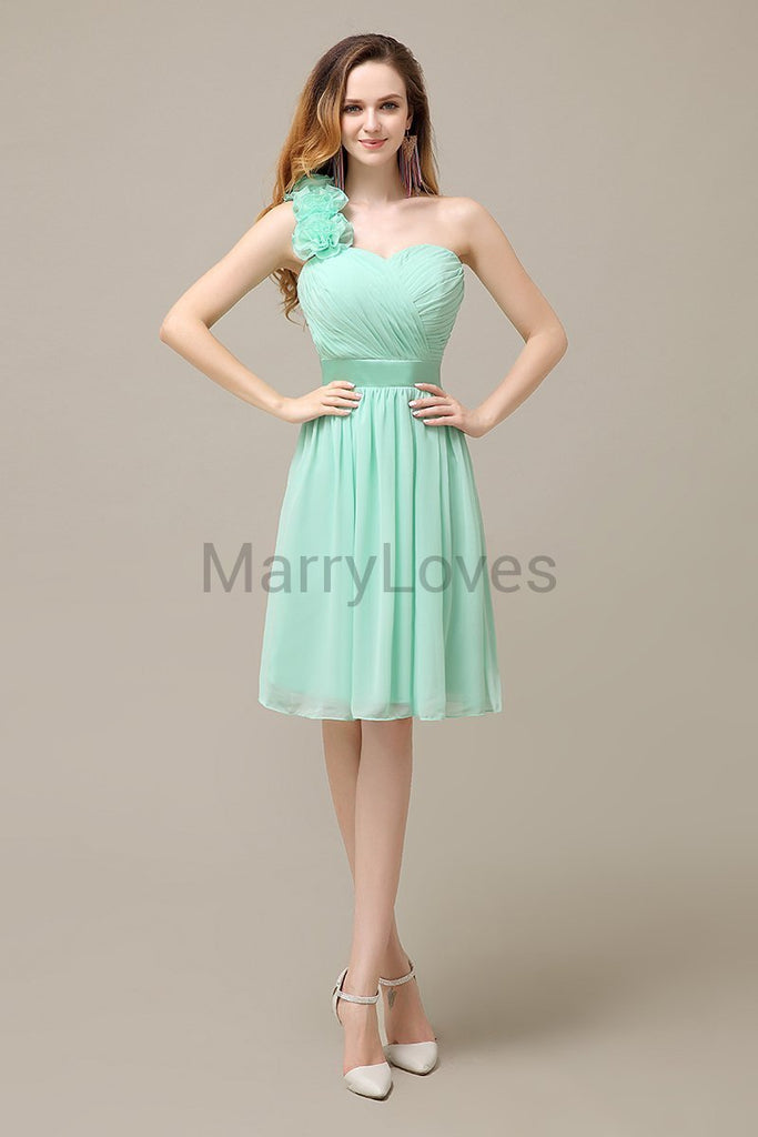 Charming One Shoulder Chiffon Bridesmaid Dresses