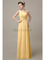 One Shoulder Long Chiffon Bridesmaid Dresses