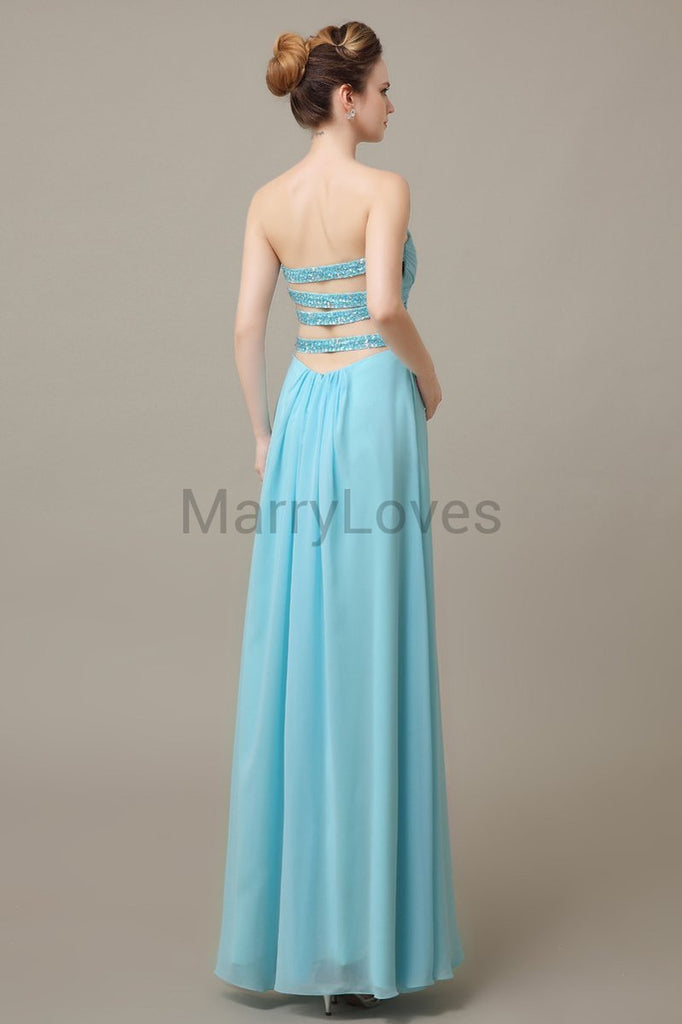 Sweetheart Chiffon Floor Length Bridesmaid Dresses