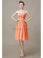 Strapless Pleats Short Bridesmaid Dresses