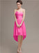 Strapless High Low Chiffon Bridesmaid Dresses