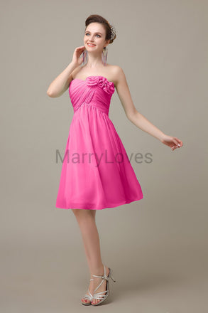 Pleated Sweetheart Chiffon Bridesmaid Dresses