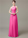 One Shoulder Pleats Chiffon Bridesmaid Dresses