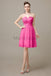 Sweetheart Neck Knee Length Chiffon Bridesmaid Dresses