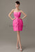 Sweetheart Chiffon Short Bridesmaid Dresses