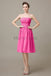 Strapless Pleats Short Bridesmaid Dresses