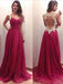 A Line Junior See Through Back Sweet Heart Cheap Long Prom Dresses, BG51095