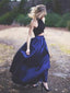 2 Pieces Royal Blue Unique New Design Evening Long Prom Dresses, BG51235