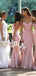 Sweetheart Pink Satin Mermaid Long Mermaid Bridesmaid Dresses , BN1014