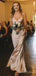 Spaghetti Straps V-neck Long Bridesmaid Dresses, Custom Side Slit Bridesmaid Dress, BN1115