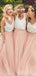A-line Tulle Long Bridesmaid Dresses, Custom V-neck Bridesmaid Dresses, BN1117