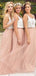A-line Tulle Long Bridesmaid Dresses, Custom V-neck Bridesmaid Dresses, BN1117