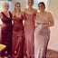 Mismatched Mermaid Satin Long Custom Bridesmaid Dresses , BN1138