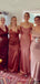 Mismatched Mermaid Satin Long Custom Bridesmaid Dresses , BN1138