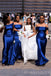 Simple Royal Blue Satin Off Shoulder Mermaid Long Custom Bridesmaid Dresses , BN1203