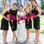 Mismatched Black Lace Short Custom Bridesmaid Dresses , BN1206