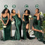 Simple Mismatched Dark Green Long Custom Bridesmaid Dresses , BN1209