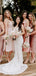 Simple Spaghetti Straps Short Custom Bridesmaid Dresses , BN1212