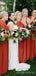 Simple Mismatched Burnt Orange Long A-line Custom Bridesmaid Dresses , BN1251