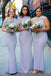 Off Shoulder Mermaid Long Custom Bridesmaid Dresses , BN1260