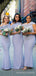 Off Shoulder Mermaid Long Custom Bridesmaid Dresses , BN1260