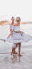 A-line Off Shoulder Two Pieces Short Custom Bridesmaid Dresses , BN1308