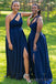 One Shoulder A-line Long Custom Bridesmaid Dresses , BN1324