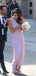 One Shoulder Chiffon Side Slit Long Custom Bridesmaid Dresses , BN1341