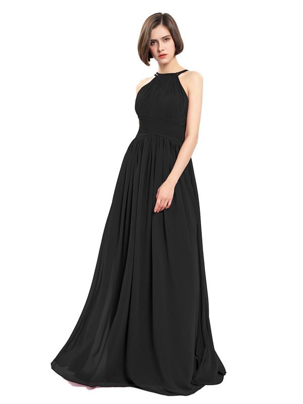 A-line Sleeveless Straps Pleats Bridesmaid Dresses