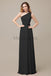 One Shoulder Chiffon Floor Length Bridesmaid Dresses