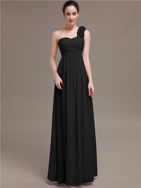 One Shoulder Chiffon Bridesmaid Dresses