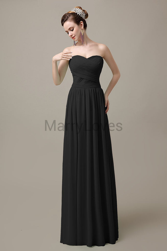 Sweetheart Pleats Chiffon Bridesmaid Dresses