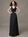 A-line Jewel Neck Floor-length Bridesmaid Dresses