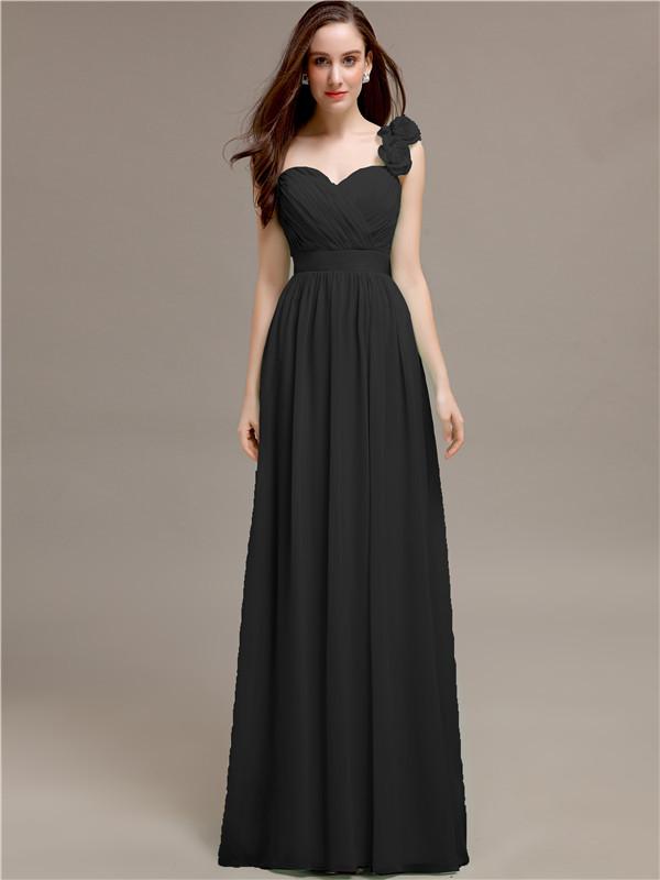 Sweetheart A-line Flower Appliques Bridesmaid Dresses