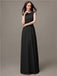 Floor-length Cap Sleeves Appliques Chiffon Bridesmaid Dresses