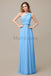 One Shoulder Chiffon Floor Length Bridesmaid Dresses