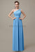 One Shoulder Chiffon Floor Length Bridesmaid Dresses