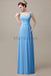 V-Neck Straps Pleats Bridesmaid Dresses