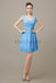 V-neck Chiffon Short Pleats Bridesmaid Dresses