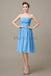 Strapless Pleats Short Bridesmaid Dresses