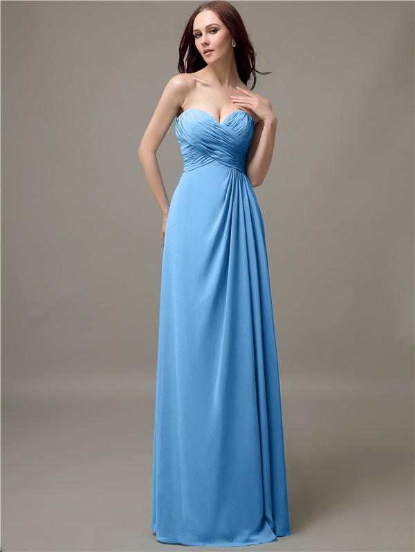 Sweetheart Neck Empire Chiffon Bridesmaid Dresses