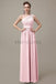 One Shoulder Chiffon Floor Length Bridesmaid Dresses