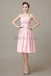 Strapless Pleats Short Bridesmaid Dresses