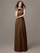 Floor-length Cap Sleeves Appliques Chiffon Bridesmaid Dresses