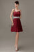 Spaghetti Strap Chiffon Short Bridesmaid Dresses