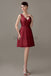 V-neck Chiffon Short Bridesmaid Dresses