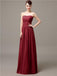 Strapless Pleats Chiffon Bridesmaid Dresses