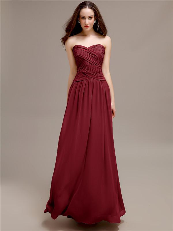 Sweetheart Long A-Line Bridesmaid Dresses